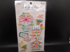 The paper studio La petites Dimensional stickers Carnival 3D stickers 6pc