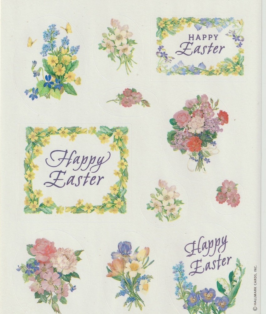 American Greetings & Hallmark» Snoopy,Pooh » Easter Scrapbook Stickers -1 Sheet