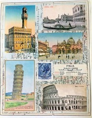 Set of 2 Sheets of Vintage Travel Sticker; Italy & New York by Penny Black – NEW