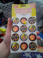 Vtg 1996 TREND Scratch ‘n & Sniff STINKY 60 STICKERS HALOWEEN Licorice SEALED