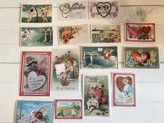 25 Valentine Vintage Junk Journal Stickers Scrapbook Supply Papercraft Ephemera