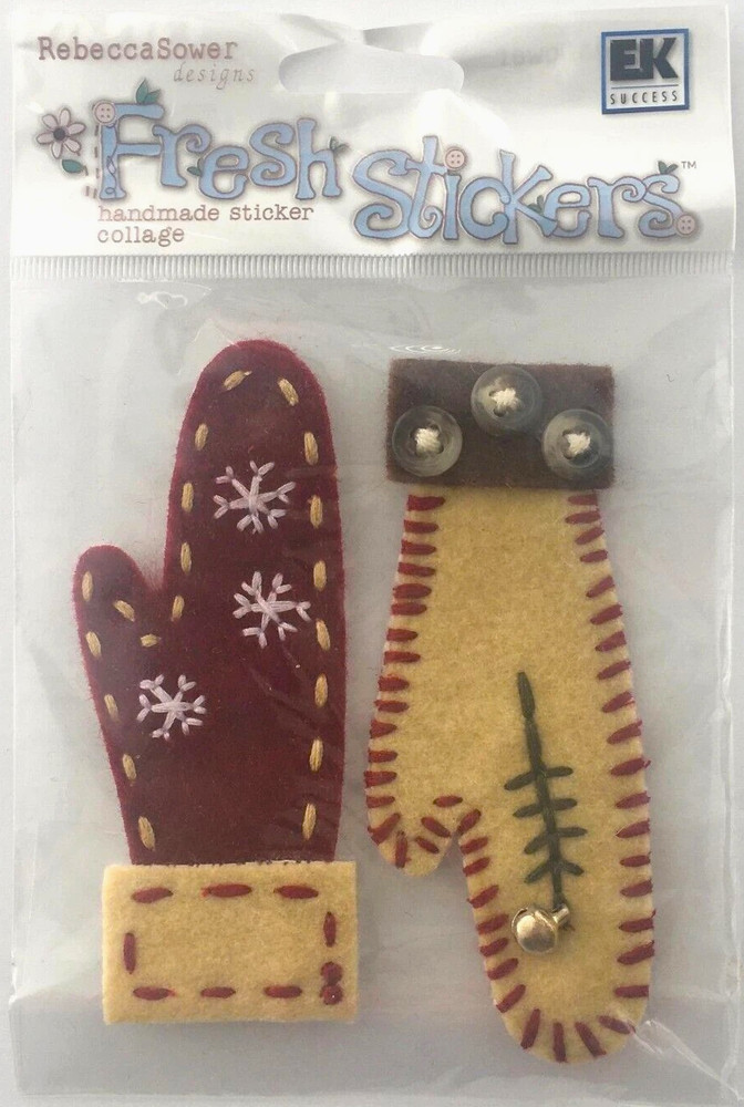 Winter Mittens Mitten Fuzzy Lost Snow Play Fresh Stickers Felt Handmade