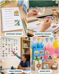 100PCS Back to School Stickers for Kids & Teachers – Fun Classroom Supplies