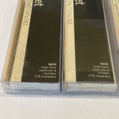 4-Making Memories Simply Stated Rub On Large / Small Black Alphabet Sets. NEW!!