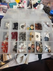 Huge Assorted Craft Sewing Lot Buttons Zippers Scissors Embellishments Supplies