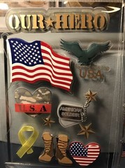 Scrapbook Stickers Marines Lot Of 5 Packages. NEW Hero Marines USA Military Flag