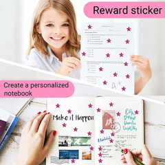 2100 Pcs Star Stickers, Glitter Star Stickers for Reward Chart 30 Sheets Reward