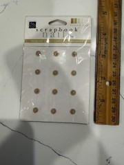 Scrapbook Interiors Nails Round Top Snap-On Paper-Crafting Fastener Fawn Color