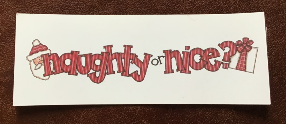 🎅🏼EK SUCCESS PAGE TITLES PHRASES CARD STOCK «naughty or nice»🎅🏼