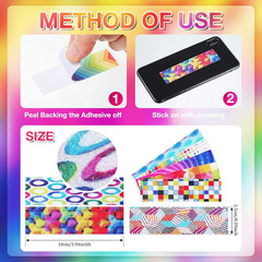 50 Pieces Anxiety Sensory Stickers Textured Strips Anti Stress Tactile Rough Sen