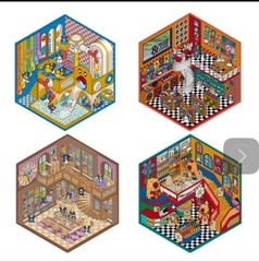4 (3D) 5.8 x 5.0 Isometric Scene Rooms. Music, Toy, Play, and Magic Room.
