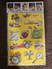 Vtg 1983 TONY Celebrity Stickers Sealed Mark I Name Stickers S631