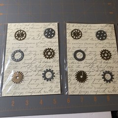 Michaels- Metal Icons Scrapbook Steampunk Gear Crafting Journal Embellishments