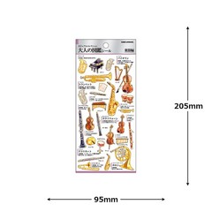 Kamiojapan Stickers – Adult Picture Book Stickers – Musical Instruments 226360