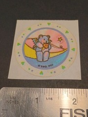 Vintage Stickers Small World Greetings Bear Angel Pastel Sticker Mod VTG 80’s