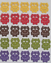 Scrapbooking Paper Crafts Owls Embellishments 50 Die Cuts Punchies Fall Colors