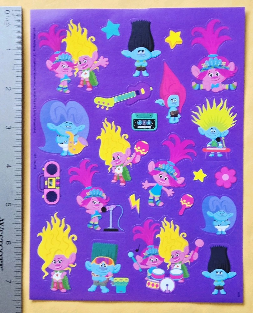 DreamWorks Trolls Band Together Large Size Sticker Sheet