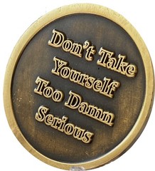 Rule 62 AA Medallion Distressed Black White Color Road Sign Sobriety Chip