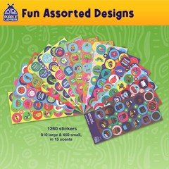 Purple Ladybug Scratch and Sniff Stickers, 1260 Count, 15 Scents