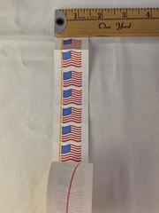 Vintage Roll Of American Flag Stickers 1980s Patriotic Scrapbooking Nostalgic
