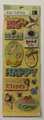 K & Company Chipboard Stickers-Variations-Tim Coffey, Brenda Walton, K Panacci