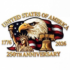 250th Anniversary Stickers – 20 Pcs Patriotic American Flag Decals for Car, Wind