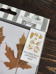 Royal Rub-Ons Transfers – Gold Leaves Metallic Foil – RETIRED NEW 27