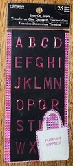Horizon Group USA Pink Alphabet, Studs Letters Alpha Iron On Transfers Scrapbook