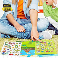 Reusable Sticker Book for Kids, Ocean Stickers Educational Learning Toys Travel