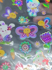 Easter Stickers Easter Bunnies Holographic Craft Stickers Paper Crafts
