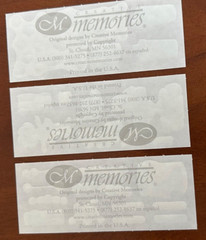 3 Rare Creative Memories TODDLER Sticker Strips 2×5″ CHALK~Cookies~BUBBLES~ Doll