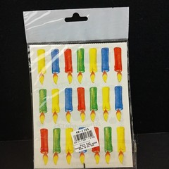 Provo Craft Stickers Birthday Candles Multicolored Clear Background Individual
