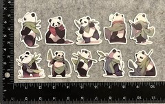 Lot of 10 Assorted Panda Bear Stickers