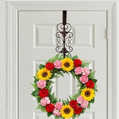 2 PCS Wreath Hangers for Front Door 15.5″ Wreath Hook Over The Antique Copper