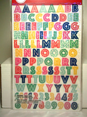 Large Lot Letter Alphabet Stickers Gold Letters Brights Retro Scrapbook Craft