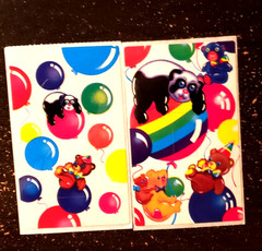BEARS 2 SWITCHPLATE & PLUG COVER LISA FRANK VINTAGE STICKER SET 1983 PARTY PANDA