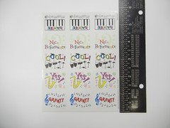 Musical Square Stickers Sheet Eureka