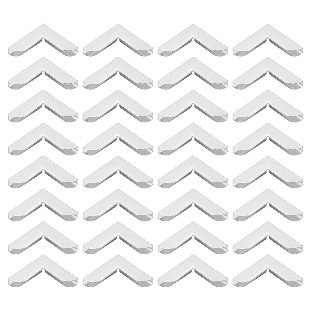 20mm Metal Book Corners, 50pcs Photo Corners Book Corners, Silver Tone