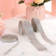 Self Adhesive Crystal Rhinestone Sticker Diamond Ribbon DIY Sticker Rhinestones