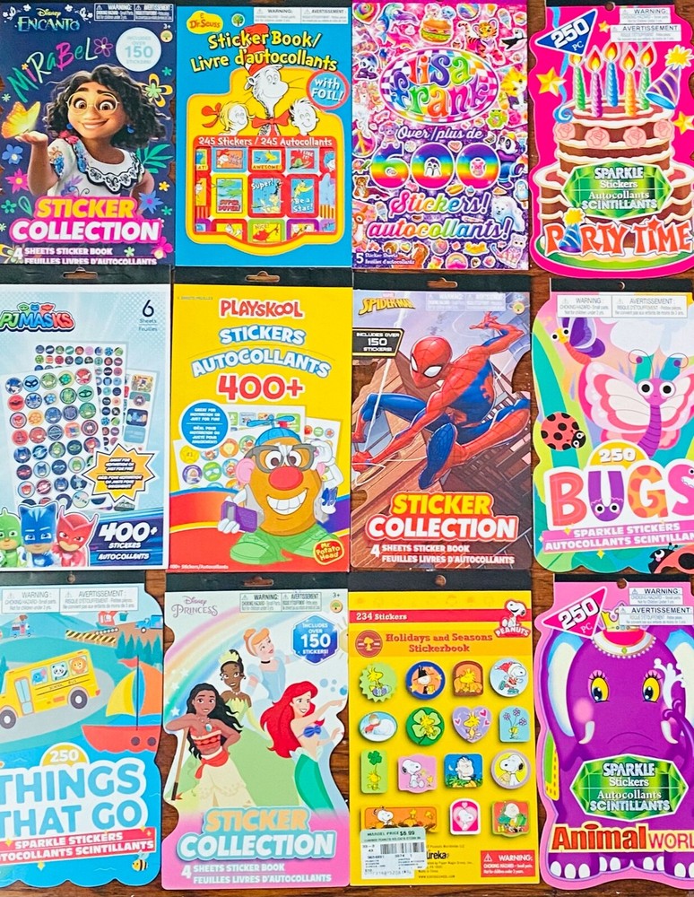 850+ Sticker Bundle, Kickstart Back to School w. STICKER BOOKS + New Full Sheets