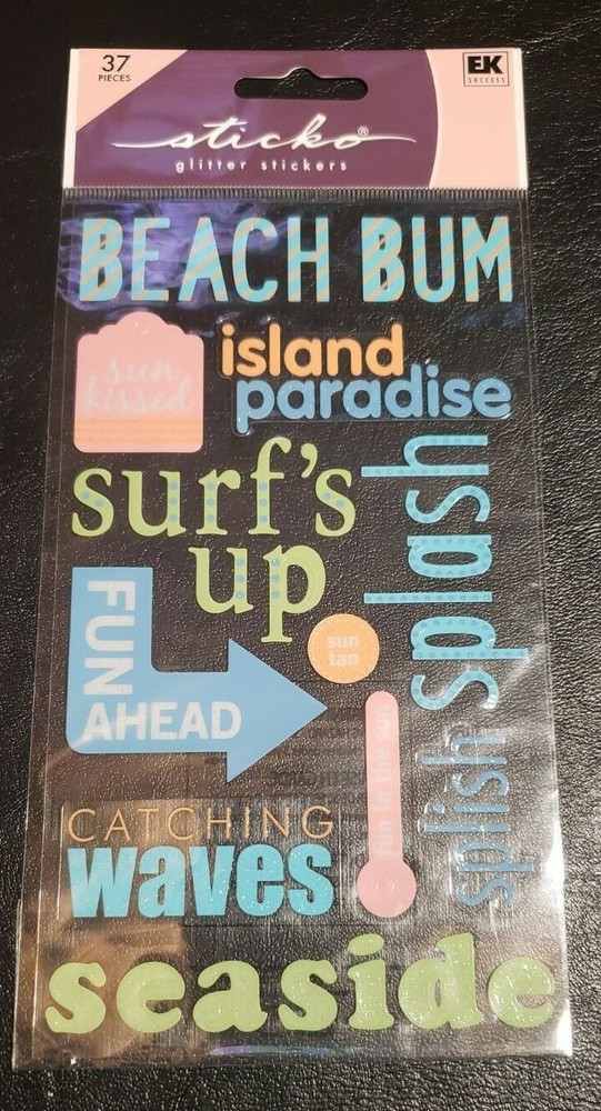 Summer Scrapbooking Stickers – YOU CHOOSE – Beach Vacation – Sticko Jolee’s NEW