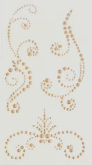 Swirl Swirls Flourish Bling Champagne Rhinestone Accents Recollections Stickers