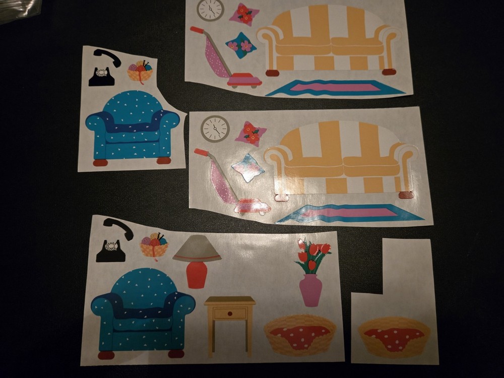 Vintage Mrs. Goodman’s Household Furniture Sticker Sheet Lot