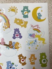 Care Bears Sticker Single Sheet New Decorate Cards School Supplies Rainbow New