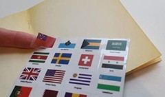 192 Pcs World Flags Stickers World Map Passport Stickers for Planner Journal