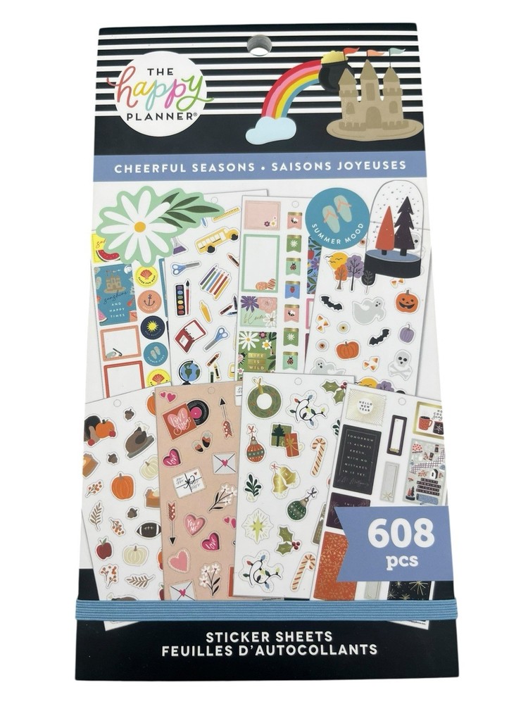 Happy Planner Sticker book-CHEERFUL SEASONS 608 Pcs NEW