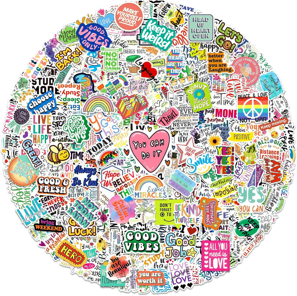 300 PCS Inspirational Stickers for Adults, Motivational Water Bottle