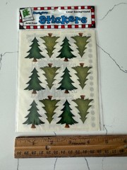 Provo Craft Clear Background Designer Stickers Pine Trees Scrapbooking Crafts