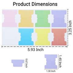 YIKTUNQ 80 Pieces Sticky Blank Monthly Index Tabs Double-Sided Large, Multi