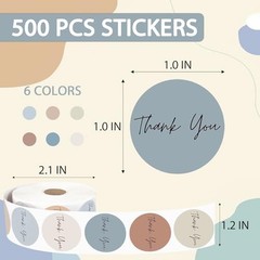 500 PCS Thank You Stickers Small Business 1.0 Inch Thank You for Morandi